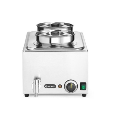 Set : Bain-marie Ranger  2 bacs de 4 L avec couvercle - 8 L - 220-240V/1000W - 604x332xH315 mm (HENDI)  au meilleur prix sur Res