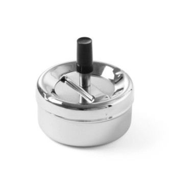 Cendrier avec bouton poussoir - O90xH45 mm (HENDI)  au meilleur prix sur Restock CHR