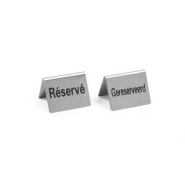 Chevalet de table Reserve - 4 pieces - Gereserveerd - 50x35xH40 mm (HENDI)  au meilleur prix sur Restock CHR
