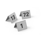 Chevalets de table numerotes - Numeros 1-12 - 50x35xH40 mm (HENDI)  au meilleur prix sur Restock CHR