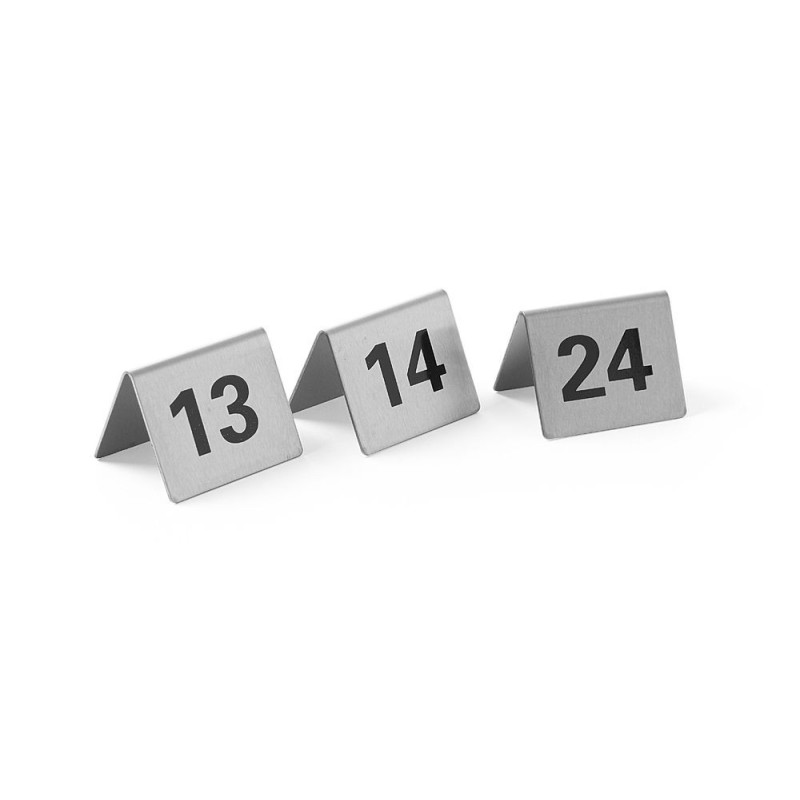 Chevalets de table numerotes - Numeros 1-12 - 50x35xH40 mm (HENDI)  au meilleur prix sur Restock CHR