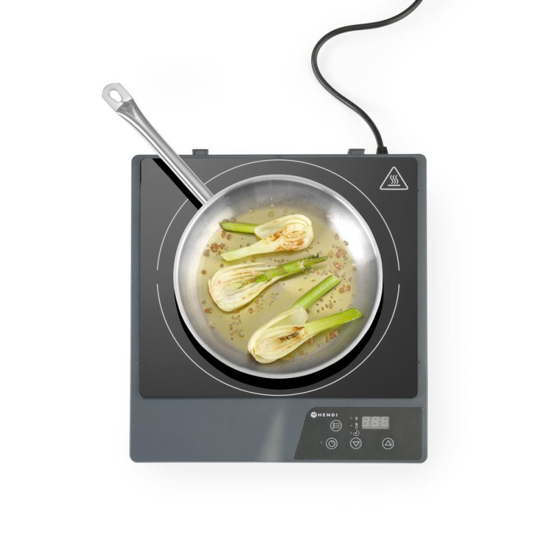 Plaque de cuisson a induction modele 1800 - Kitchen Line - 230V/1800W - 319x355xH67 mm (HENDI)  au meilleur prix sur Restock CHR