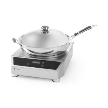Wok a induction modele 3500 - Profi Line - set plaque induction wok  wok - 230V/3500W - 340x450xH295 mm (HENDI)  au meilleur pri