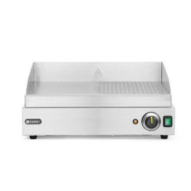 Grill - moitie rainuree - Profi Line - 1/2 lisse - 1/2 rainure - 230V/2400W - 527x404xH233 mm (HENDI)  au meilleur prix sur Rest