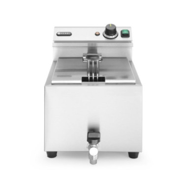 Friteuse Profi Line avec robinet de vidange - 8 L - Profi Line - 8 L - Gris clair - 230V/3500W - 305x515xH354 mm (HENDI)  au mei