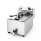 Friteuse Profi Line avec robinet de vidange - 8 L - Profi Line - 8 L - Gris clair - 230V/3500W - 305x515xH354 mm (HENDI)  au mei