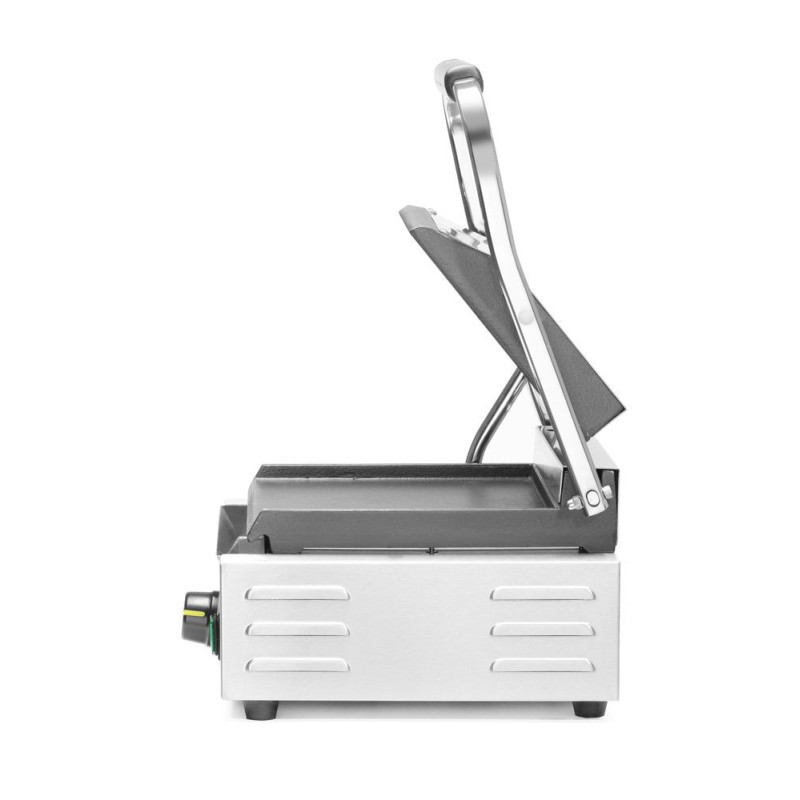 Grill de contact - modele simple - dessus rainure et dessous lisse - 230V/1800W - 310x375xH216 mm (HENDI)  au meilleur prix sur 