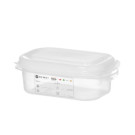 Bac GN 1/9 - polypropylene - GN 1/9 - 1 L - Transparent - 176x108xH100 mm - Rectangulaire (HENDI)  au meilleur prix sur Restock 