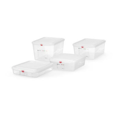 Bac GN 1/2 - polypropylene - GN 1/2 - 4 L - Transparent - 325x265xH65 mm - Rectangulaire (HENDI)  au meilleur prix sur Restock C
