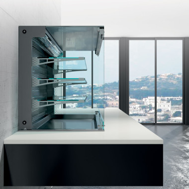 Mural- top  vitrine réfrigérés ventilés - 3x GN1/1 - Diamond  au meilleur prix sur Restock CHR