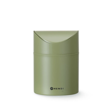 Poubelle de table avec couvercle pivotant - 1 - 2 L - Vert - O120xH165 mm (HENDI)  au meilleur prix sur Restock CHR