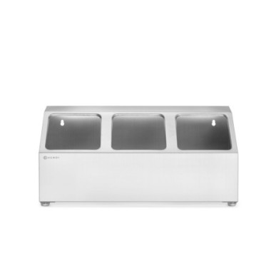 Support pour bacs gastronormes - 3 compartiments - 512x245xH215 mm (HENDI)  au meilleur prix sur Restock CHR