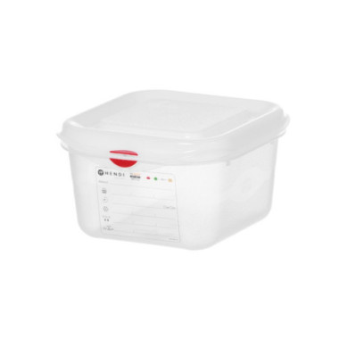 Bac GN 1/6 - polypropylene - GN 1/6 - 1 - 7 L - Transparent - 176x162xH100 mm - Rectangulaire (HENDI)  au meilleur prix sur Rest