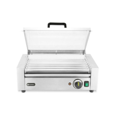 Grill roulant pour saucisses - 1 zone avec couvercle pour economie d'energie - 230V/620W - 566x375xH259 mm (HENDI)  au meilleur 