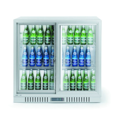 Refrigerateur de bar 2 portes coulissantes - 150 L - Argent - 220-240V/160W - 900x520xH840 mm (Arktic)  au meilleur prix sur Res