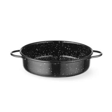 Plat de cuisson 'fuente' - emaille - Noir - O160xH45 mm (HENDI)  au meilleur prix sur Restock CHR