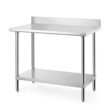 Table de travail avec dosseret - Budget Line - 1200x600xH950 mm (HENDI)  au meilleur prix sur Restock CHR