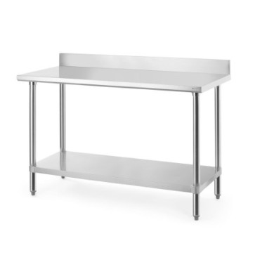 Table de travail avec dosseret - Budget Line - 1400x600xH950 mm (HENDI)  au meilleur prix sur Restock CHR