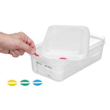 Bac GN 1/4 polypropylene - GN 1/4 - 4 - 3 L - Transparent - 265x162xH150 mm (HENDI)  au meilleur prix sur Restock CHR