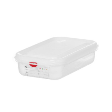 Bac GN 1/4 polypropylene - GN 1/4 - 4 - 3 L - Transparent - 265x162xH150 mm (HENDI)  au meilleur prix sur Restock CHR