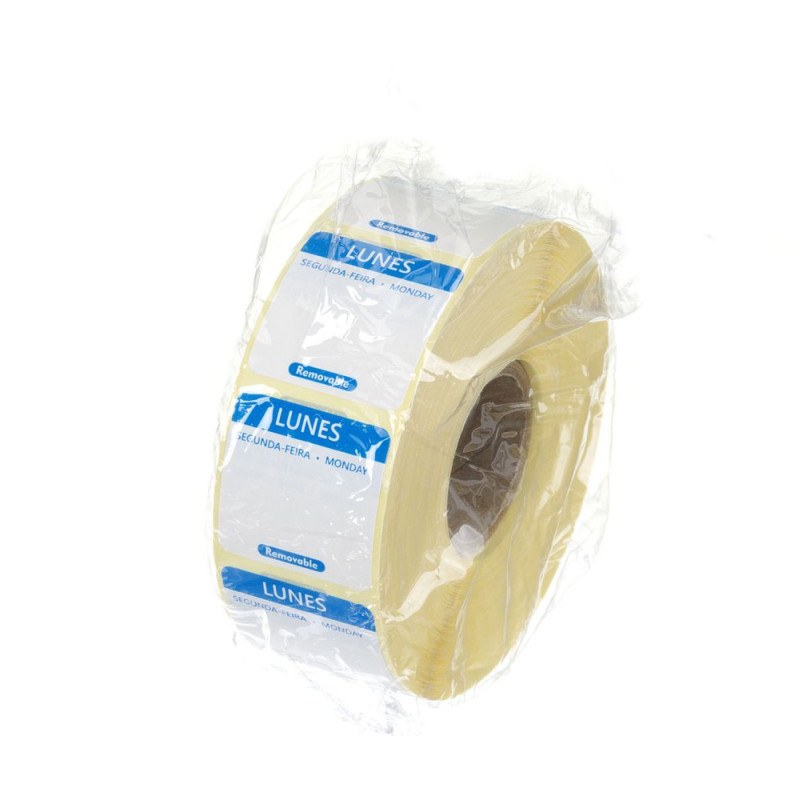 Etiquettes de securite alimentaire journalieres - multi-usages - faciles a retirer - Bleu - 1000 u. - 25x25xHmm (HENDI)  au meil