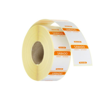 Etiquettes de securite alimentaire journalieres - multi-usages - faciles a retirer - Orange - 1000 u. - 25x25xHmm (HENDI)  au me