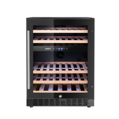 Cave a vin - 2 zones - 46 bouteilles - Noir - 570x595xH820 mm (Arktic)  au meilleur prix sur Restock CHR