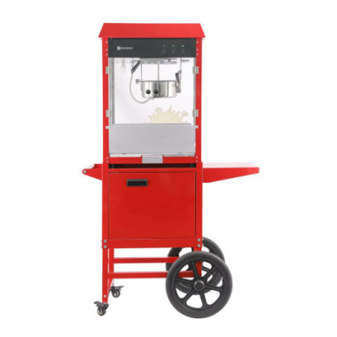 Machine a pop-corn avec chariot - Rouge - 220-240V/1155W - 940x510xH1553 mm (HENDI)  au meilleur prix sur Restock CHR