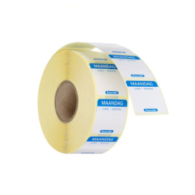 Etiquettes de securite alimentaire journalieres - multi-usages - faciles a retirer - Lundi - Bleu - 1000 u. - 25x25 mm (HENDI)  