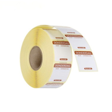 Etiquettes de securite alimentaire journalieres - multi-usages - faciles a retirer - Jeudi - Brun - 1000 u. - 25x25 mm (HENDI)  