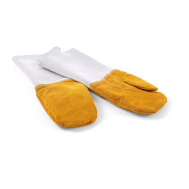 Moufles barbecue en cuir resistant a la chaleur - 2 pieces - 2 u. - L 460 mm (HENDI)  au meilleur prix sur Restock CHR