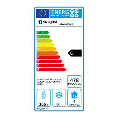 Armoire inox 361L avec étagères ABS contrôle électronique dégivrage auto silencieuse - Stalgast  au meilleur prix sur Restock CH