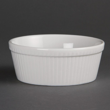 Plats À Gratin Ronds Blancs 134mm (Lot de 6) - Olympia