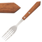 Fourchettes à viande manche en bois (Lot de 12) - Olympia