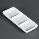 Plat à 3 compartiments blanc (Lot de 12) - Olympia