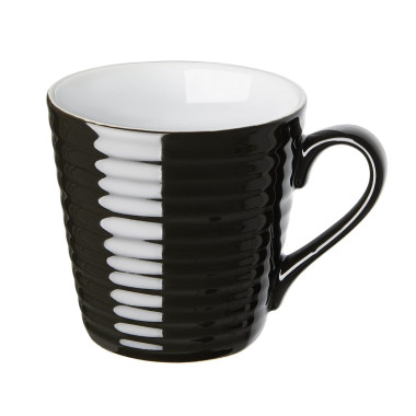 Mugs Aroma Café noirs 340ml (lot de 6) - Olympia