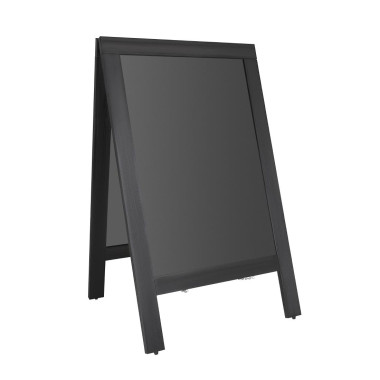 Panneau de trottoir avec cadre en bois noir 700x1200mm - Olympia