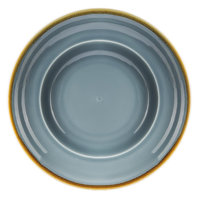 Assiettes À Pâtes Kiln Couleur Océan 250mm (Lot de 4) - Olympia