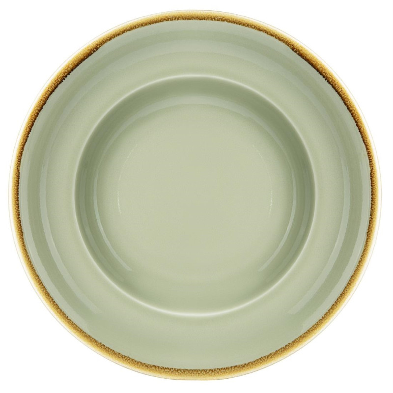 Assiettes À Pâtes Kiln Couleur Mousse 250mm (Lot de 4) - Olympia