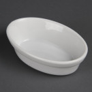 Plats À Gratin Ovales Blancs 145 x 104mm (Lot de 6) - Olympia