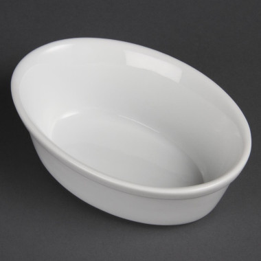 Plats À Gratin Ovales Blancs 161 x 116mm (Lot de 6) - Olympia