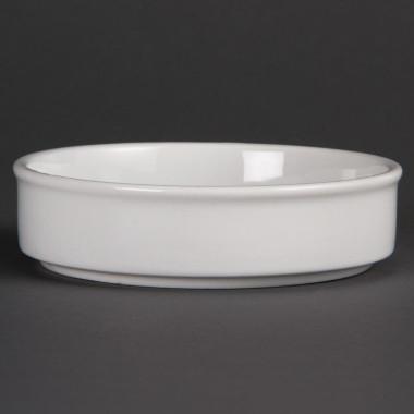 Plats Empilables En Porcelaine Blanche 134mm (Lot de 6) - Olympia