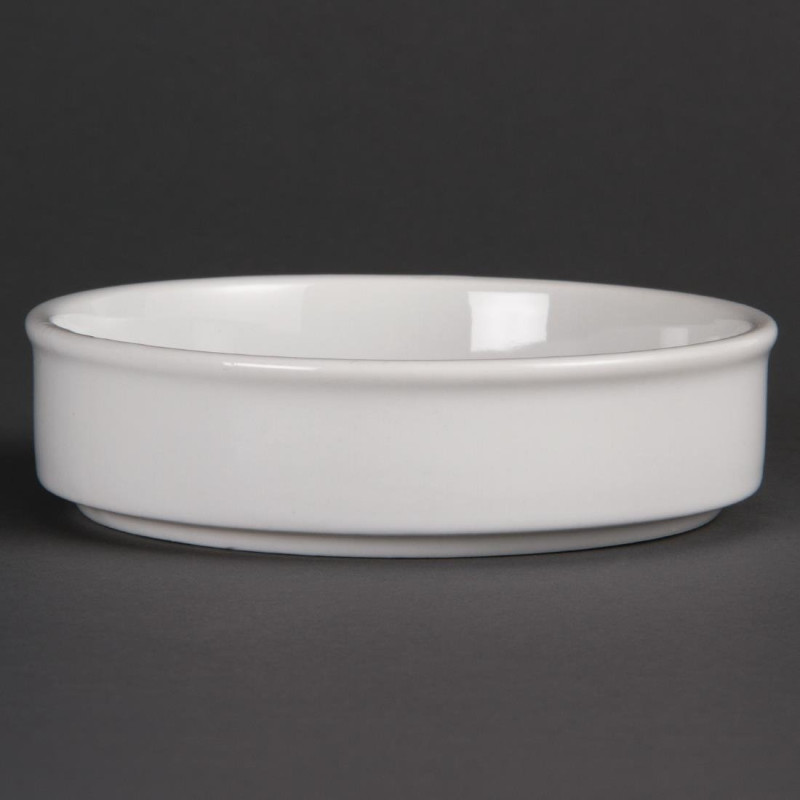 Plats Empilables En Porcelaine Blanche 134mm (Lot de 6) - Olympia