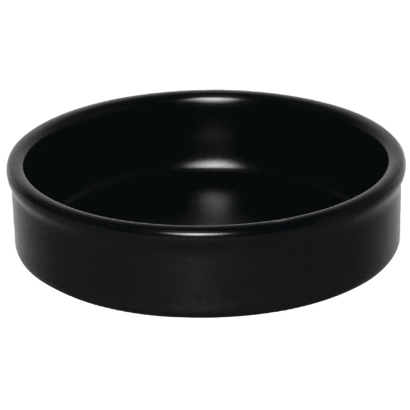 Plats empilables noirs 102mm (Lot de 6) - Olympia