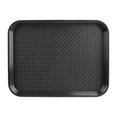 Plateau fast food en plastique Kristallon noir - Olympia