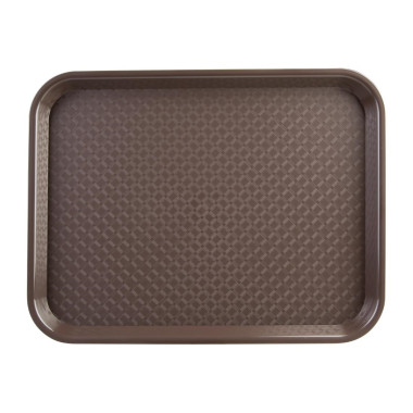 Plateau fast food en plastique Kristallon marron - Olympia