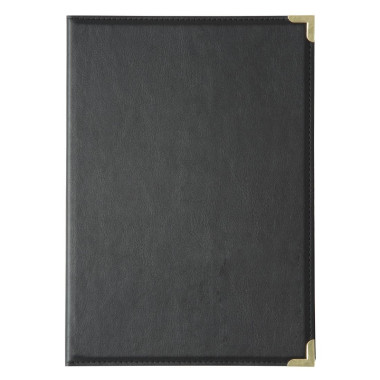 Protège-menus en simili cuir A5 noir - Olympia