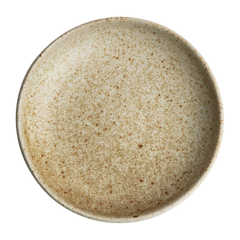 Assiettes creuses calottes beige moucheté Canvas 23 cm - Olympia