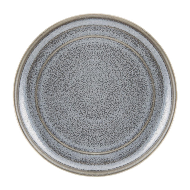 Assiettes Plates Rondes Cavolo Anthracite 180mm (Lot de 4) - Olympia