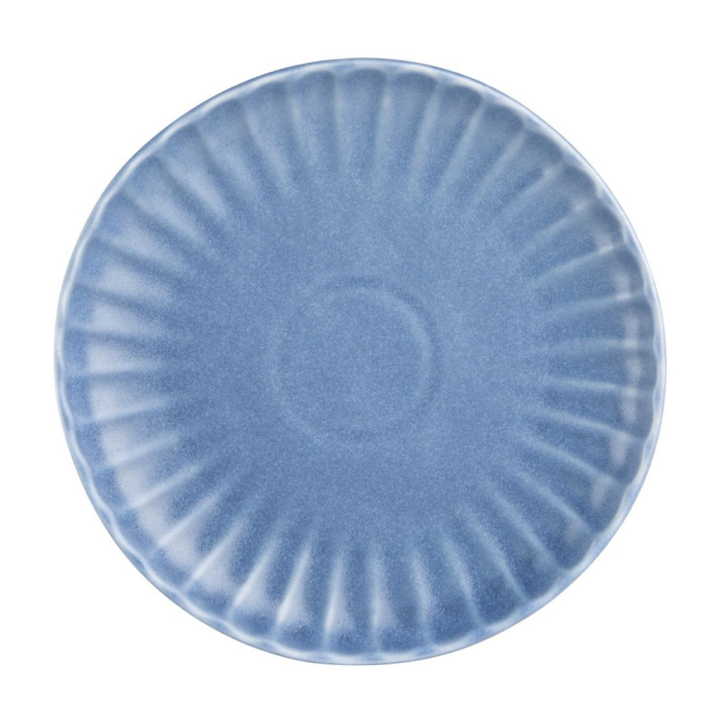 Assiettes plates Corallite bleues 205 mm (lot de 6) - Olympia